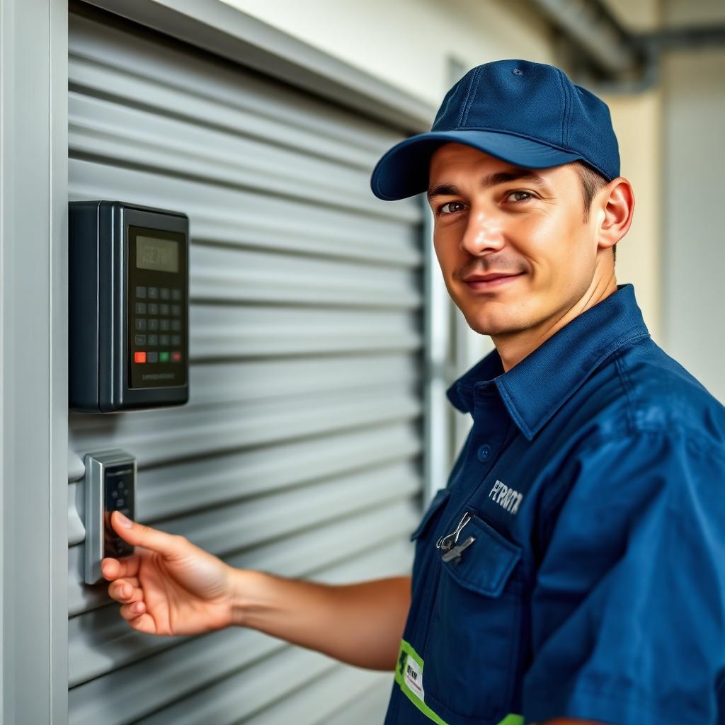 Myrtle Point Garage Doors expert technician programming garage door keypad